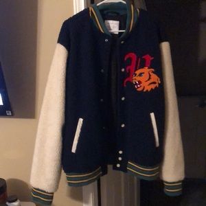 Urban outfitters varsity Sherpa jacket